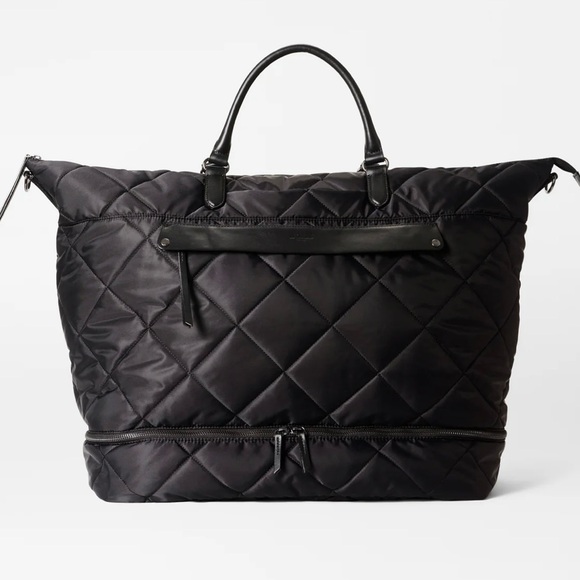 Great gift! MZ Wallace Madison Weekender Black Quilted Travel Bag NWT - Picture 2 of 12